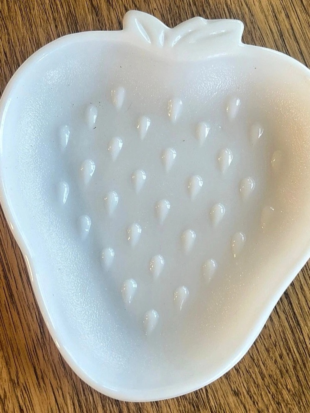 Hazel Atlas Milk Glass Strawberry Dish White